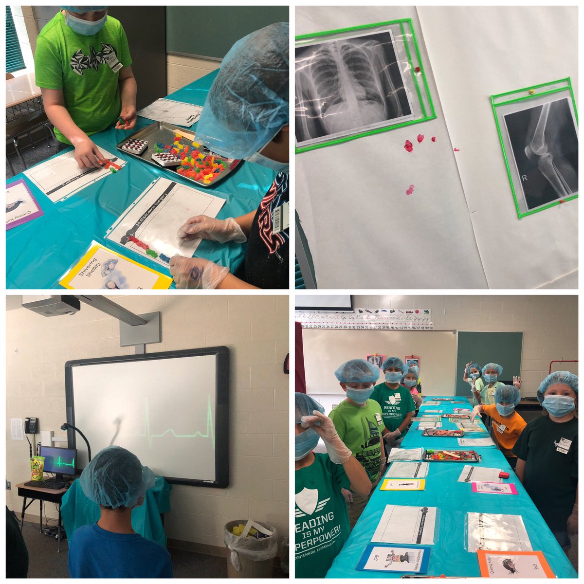 Our 3rd grade doctors going into surgery to show what they know about the distributive property of multiplication #ShowWhatYouKnow #DistrubutiveDoctor <a href="/CENT_Tweets/">Centennial Panthers</a>