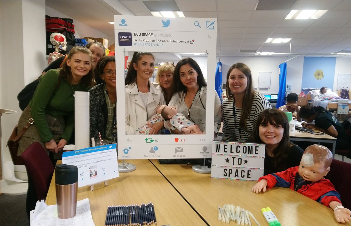 SPACEBCU's tweet photo. Lovely to see @SHARONHADLEY1 and the new midwifery short course students today! Thank you for visiting us! ππ#welcometoSPACE @BCUMidwives @BCUHELS @CatherineLiddl5 https://t.co/jSX2nw6Jaz