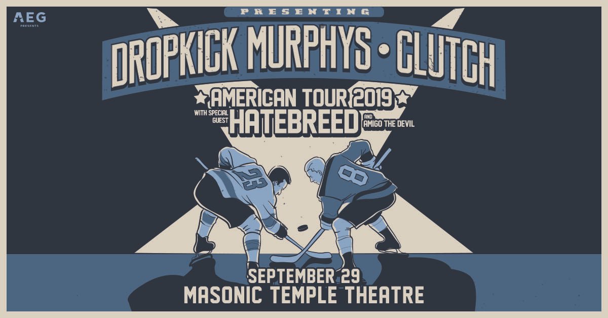 clutchofficial's tweet image. Detroit is what’s happening w/@DropkickMurphys @hatebreed and @AmigoTheDevil at the Masonic Temple this Sunday Sept 29th. Show/tix/info ➡️ link in profile.