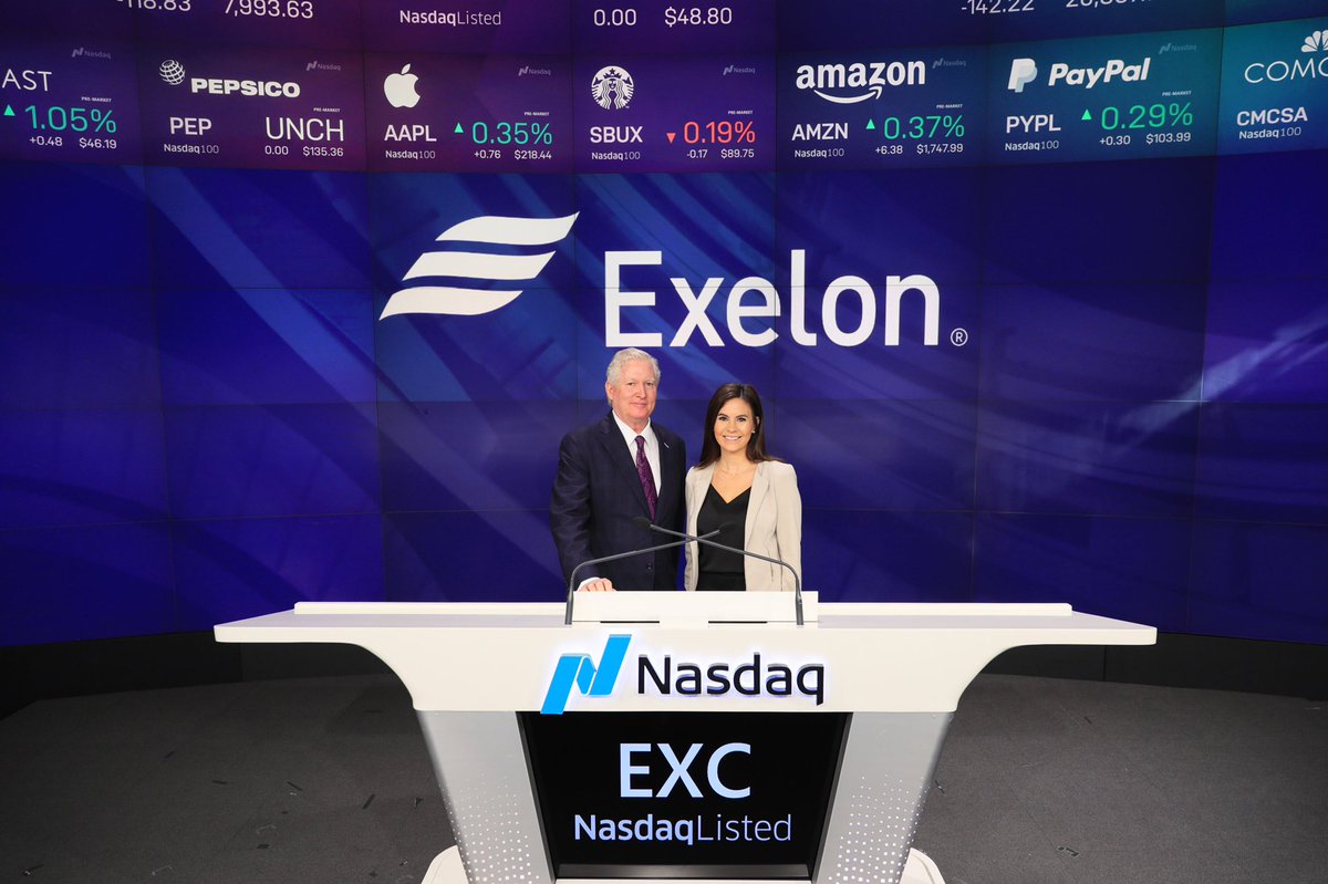 _SolarSarah's tweet image. Honored. Humbled. Ecstatic. So proud to be apart of such an #innovative Company, and to get to represent @ComEd at this momentous event! #PowerForward #Exelon #ComEd #NASDAQ @Exelon