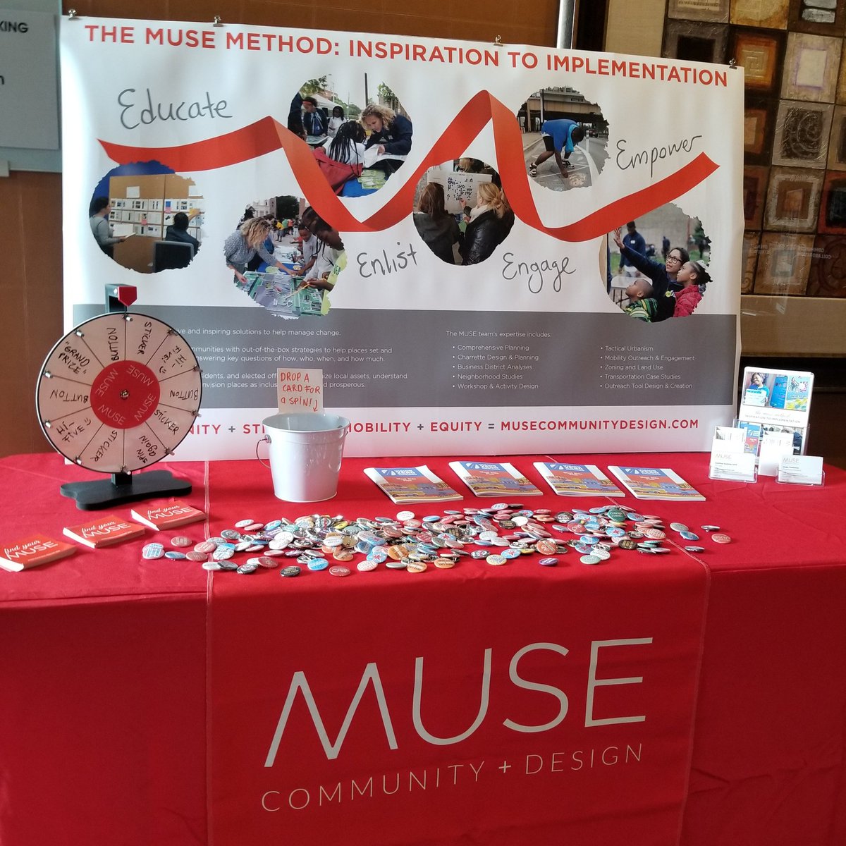 planningmuse's tweet photo. MUSE is at #APAIL19 - come say hi &amp; spin for a prize. @APAIL #musemethod https://t.co/JnkK5BDb2L