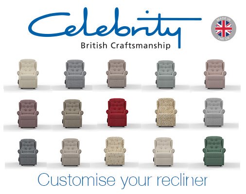 CelebrityRisers's tweet image. All Celebrity furniture is manufactured in the UK. Customise your perfect recliner 1) Select your model 2) Select your size 3) Select your fabric 4) Select your action. bit.ly/2tRDQWx #relax #comfort #livingroom #interiordesign #BritishMade