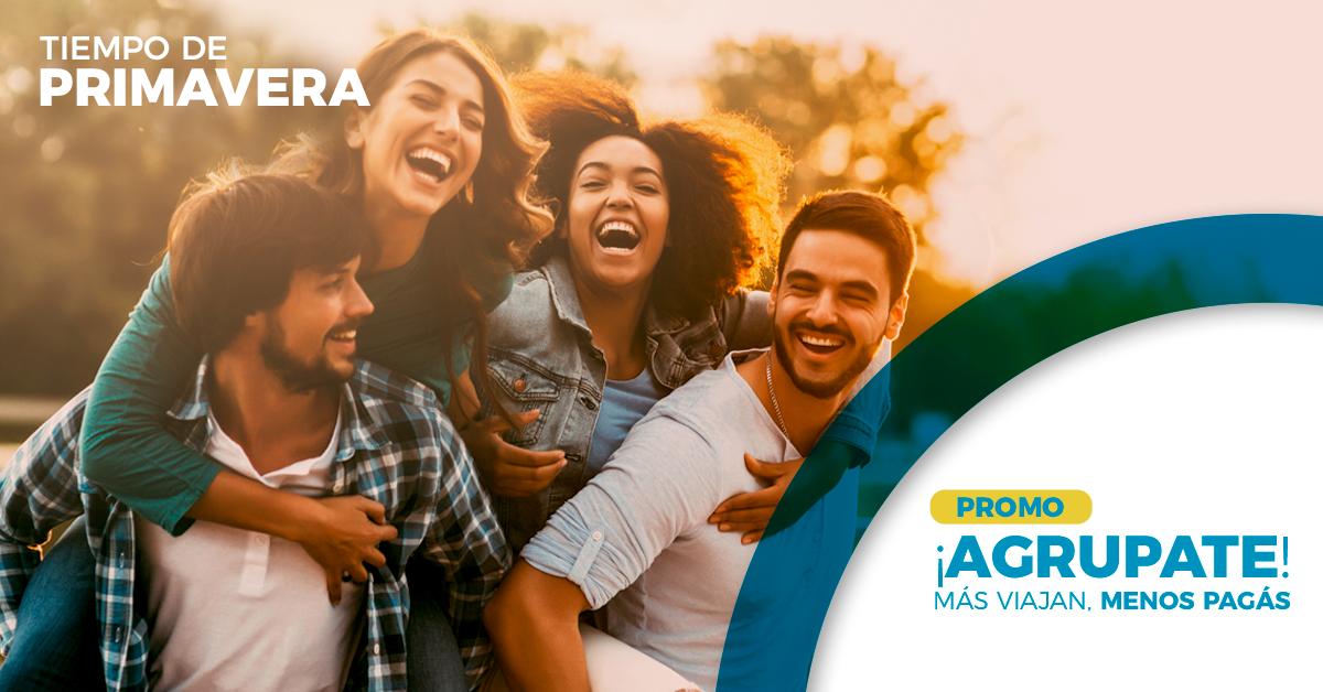 ¡Agrupate en Primavera! Cuantos más viajan, menos pagás. bit.ly/2lI7Wef