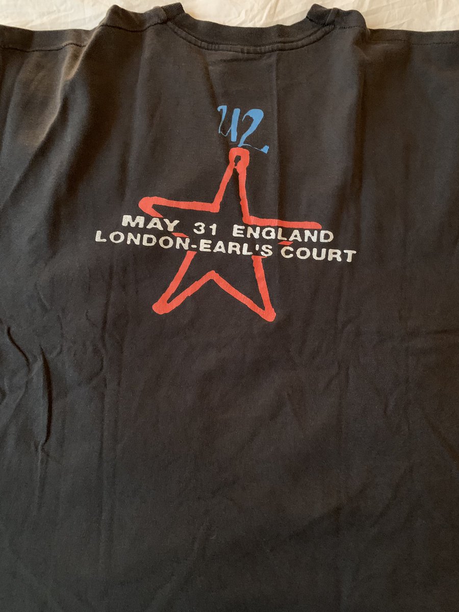 paulmaidment's tweet photo. #U2T0925 #U243 #U2 @U2
Shirt from my first U2 show. 50 shows & about 100 t-shirts on it’s their 43rd anniversary. Thanks for giving me a greater life. Many will see. Many will see & hear. https://t.co/wODyTtuKHn