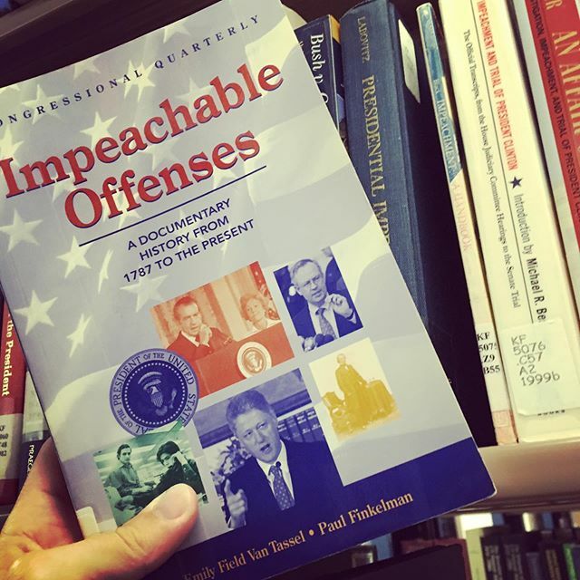 ac_lib's tweet image. Curious about what impeachment entails? Check out Impeachable Offenses and other related titles in our circulating book collection, 2nd floor. (Call # KF5076 .C57 A2 1999B) 📰🏛🤓 #roonation #austincollege #ac_library #democracy #librariesofinstagram #l… ift.tt/2lILNwl