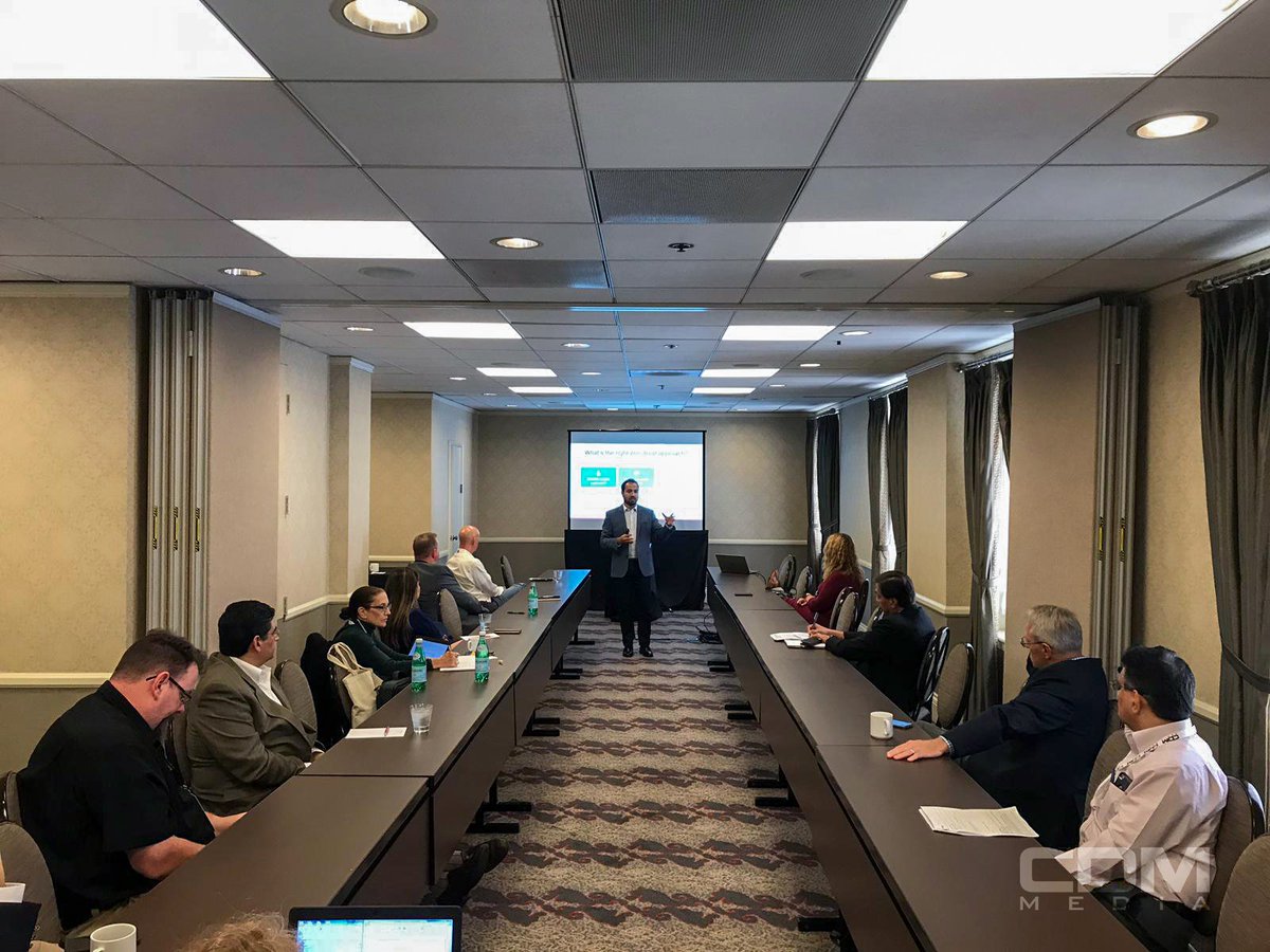 CDMmedia's tweet photo. In the reality of today's security world how does an organization protect itself? One answer is with a Zero Trust approach and framework to security. Exec Boardroom speaker Jay Bhansali @mobileiron at #cisosanfrancisco. #mobilitysecurity #securitybreach https://t.co/aPMdGIJAT1