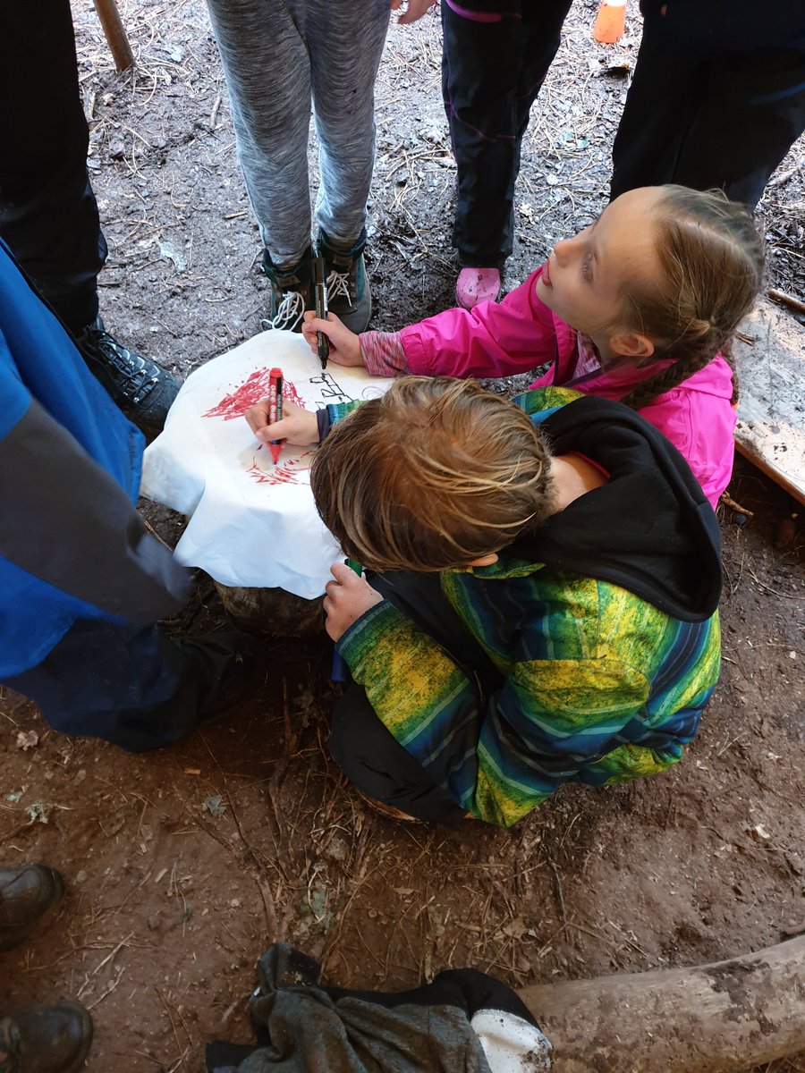 WhittingtonSch's tweet photo. We're working on our tribe flags now #FireDemons #FireLarks #DiscoGerald https://t.co/M8EO9YL2RF