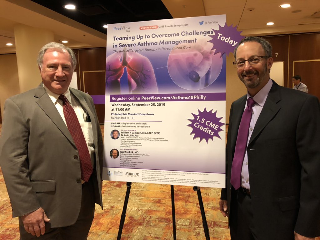 jenrossboyd's tweet photo. About to begin! Join Drs. Calhoun and Skolnik for the latest in #SevereAsthma #AAFPFMX @PeerView https://t.co/HJsp4kl33m