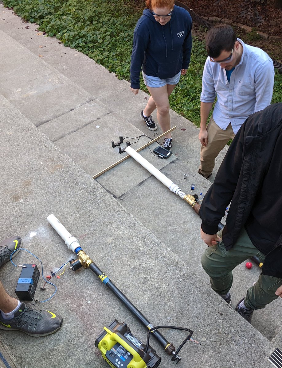 Using air launchers to measure initial velocity to study projectile motion! Thanks again <a href="/GAllianceforEd/">Greenwich Alliance for Education</a>