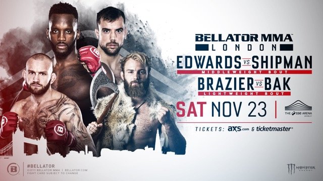 Bellator Europe (@bellator_europe) on Twitter photo We're coming back to London on November 23rd!
<a href="/fabianedwards24/">The assassin</a> vs. @mikeshipmanMMA
<a href="/MMABrazierTerry/">Terry ‘The Dominator’ Brazier</a> vs. <a href="/SorenTrueViking/">Søren Bak</a>
#BellatorLondon is going to be 🔥 We're coming back to London on November 23rd!
<a href="/fabianedwards24/">The assassin</a> vs. @mikeshipmanMMA
<a href="/MMABrazierTerry/">Terry ‘The Dominator’ Brazier</a> vs. <a href="/SorenTrueViking/">Søren Bak</a>
#BellatorLondon is going to be 🔥
