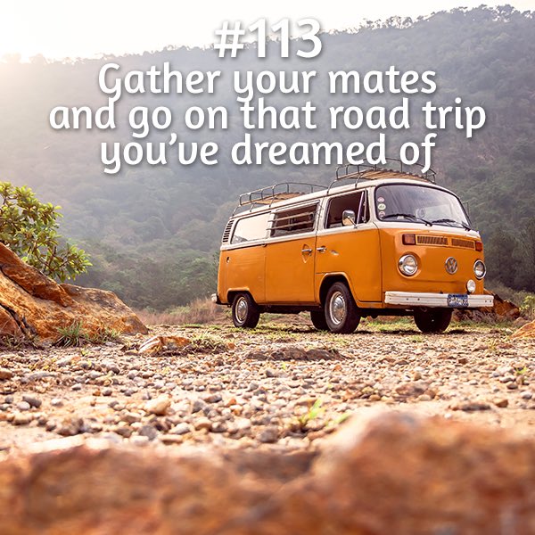 365 things to do with money from Kite Loans - Gather your mates and go on that road trip you’ve dreamed of #loan #fastloan #quickcash #finance #roadtrip #vantravel #campervan