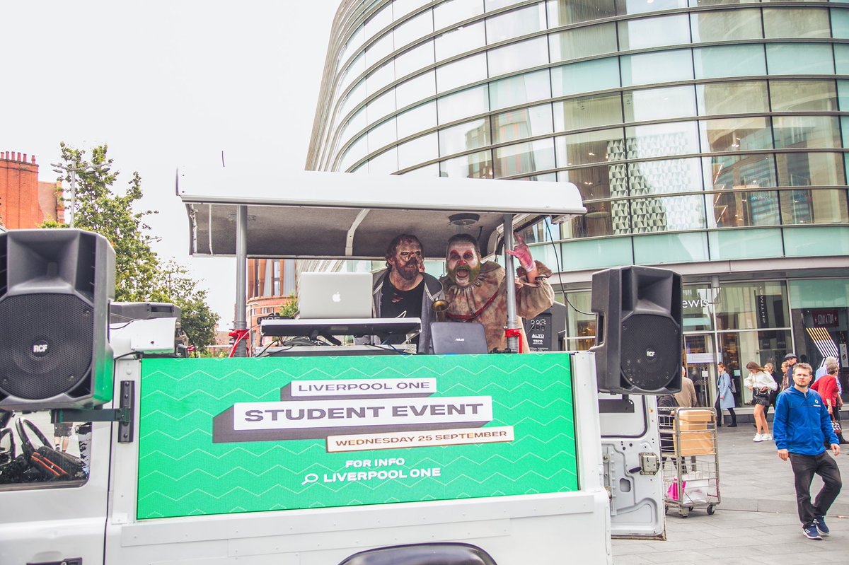 The Liverpool ONE Student Event is in full swing! 

💚 Discounts at your fave stores
💚 Photo booth
💚 Games &amp; prizes
💚 <a href="/SilentAdvLiv/">Silent Adventures Liverpool</a> 
💚 Zombies Unleashes 🧟‍♀️ 
💚 Busking by <a href="/LIPASixthFormCo/">LIPA Sixth Form College</a>
💚 Smithdown Road Festival

liverpool-one.com/events/student…