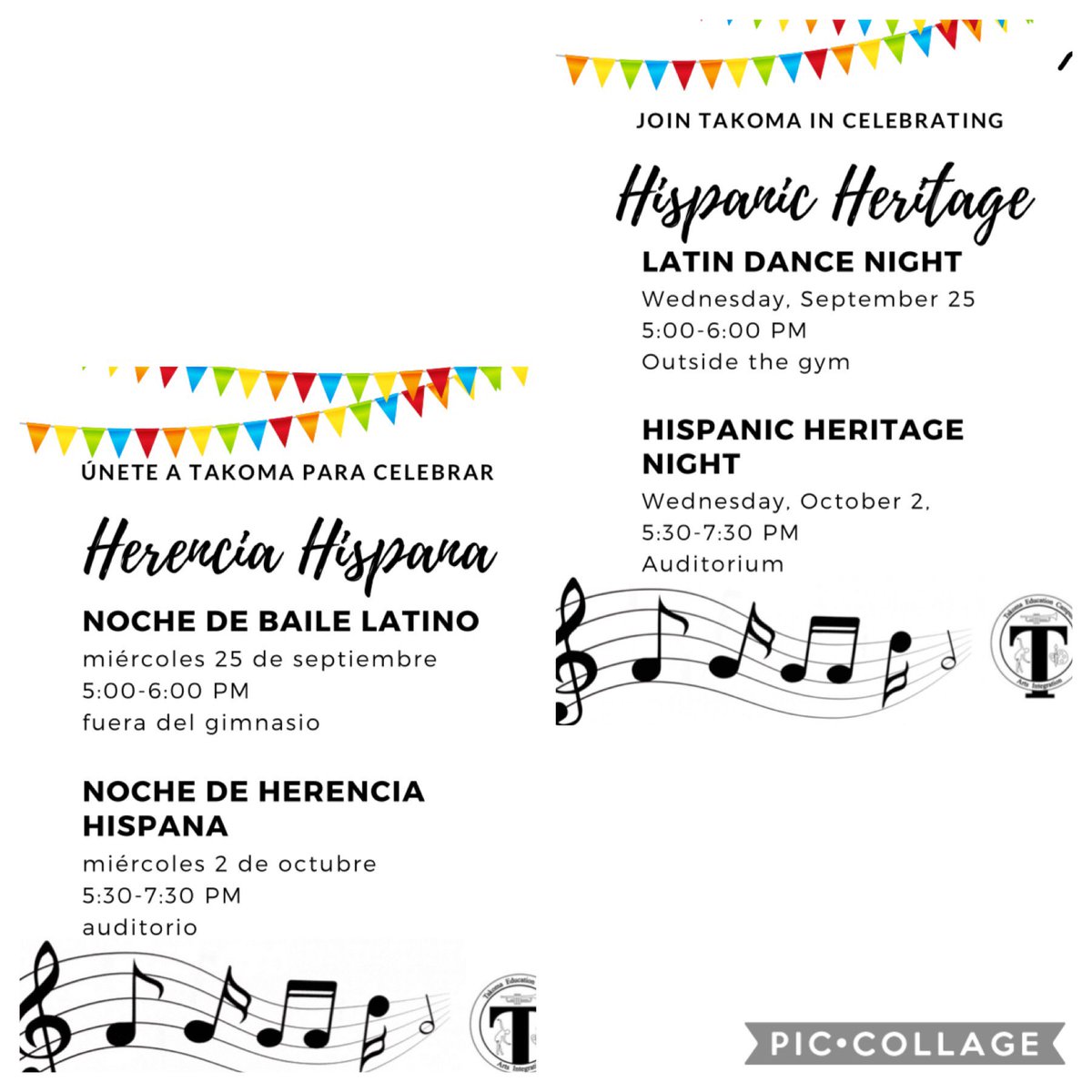 MissGuillenDCPS's tweet photo. Hispanic Heritage Month
Oct 2 5:30 pm assembly.

Today Wednesday 25th we will dance outside the gym at 5.

Estamos celebrando el mes de la Herencia Hispana. Nuestra asamblea es miercoles 2 de octubre a las 5:30 pm en el auditorio.

Hoy miercoles 25  celebraremos bailando https://t.co/4eZaYvJLBy
