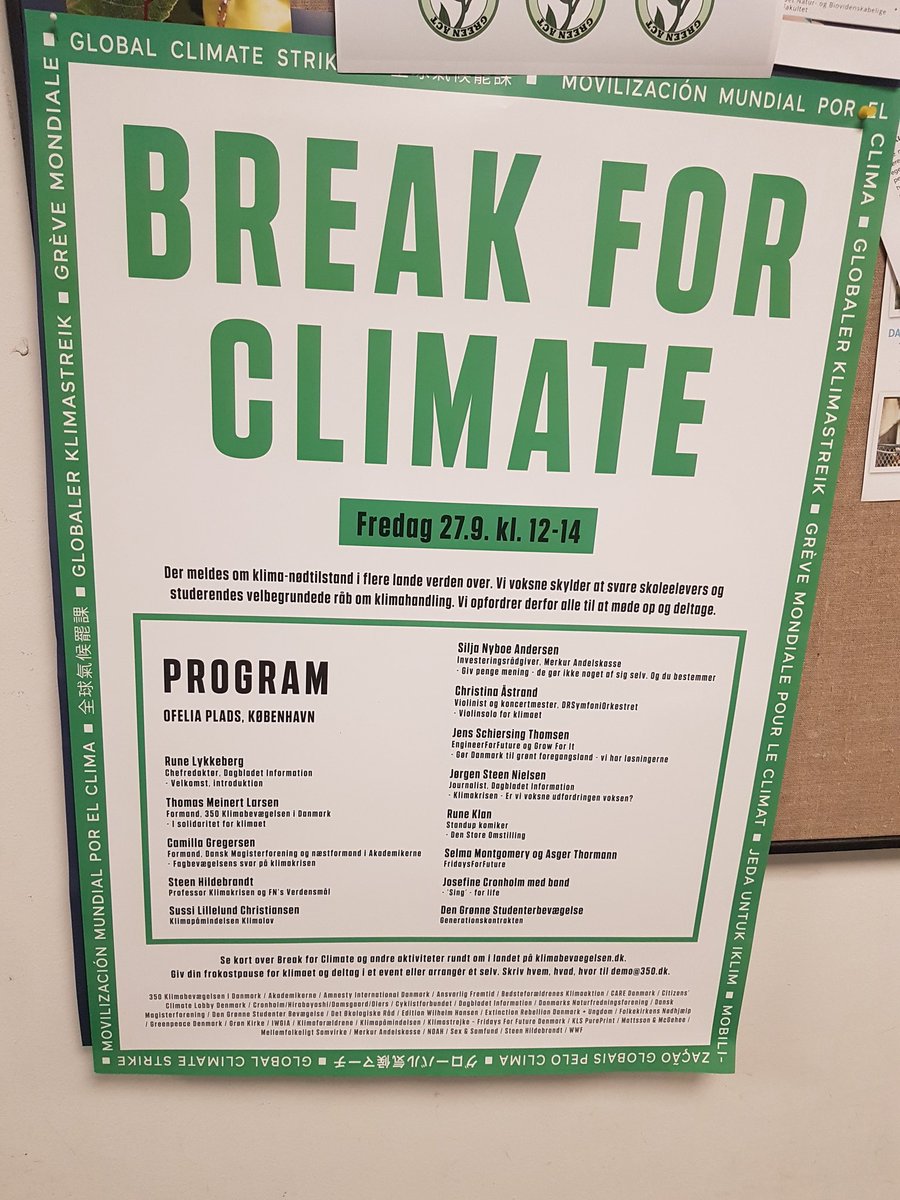 ClimateUCPH's tweet photo. Take a break this Friday?, see you there? 
@MarinCph @LisaMoelgaard  @Line_VH  @schaferlj 

#FridaysForFuture 
#ClimateWeek2019 
#ClimateAction https://t.co/7zw60J7fzh