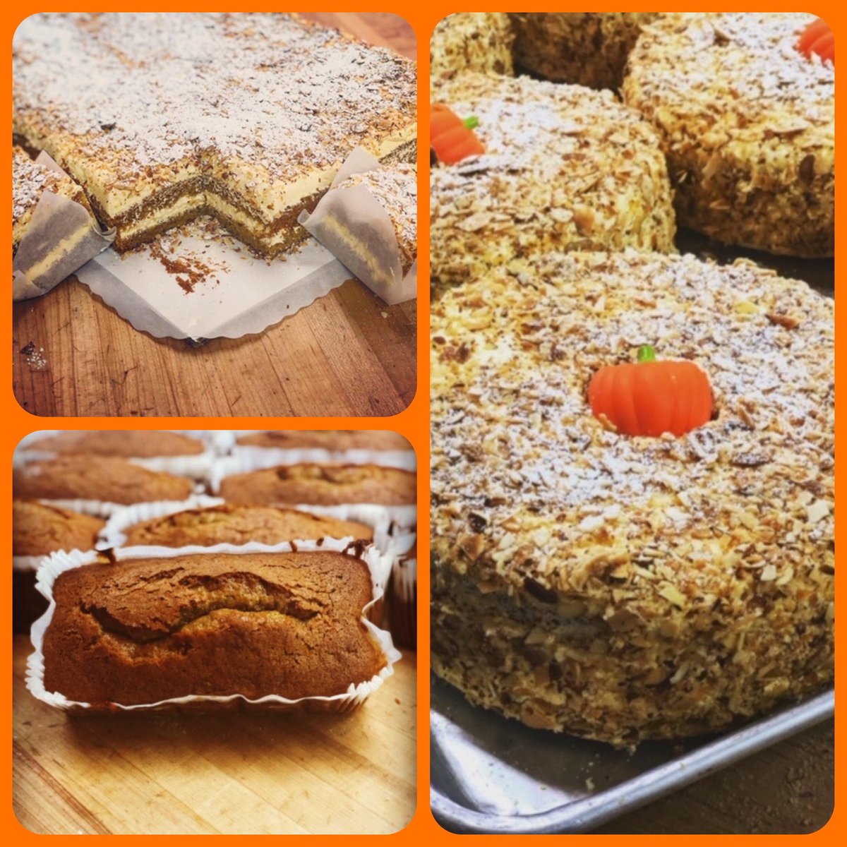 PetersBakery's tweet photo. Hello, Autumn.  Good to see you. We now have all of your seasonal favorites such as Pumpkin Burnt Almond and Pumpkin Loafs.  #autumn #fall #alumrock #sanjose #pumpkin #bread #petersbakery #burntalmond https://t.co/lo1xYQk1RU