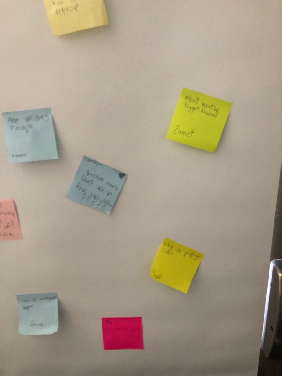 MrsGiovine's tweet photo. Class wonderings! Students come up with intriguing questions to start. They’ll explore the answers and teach the class their findings. An independent research project! Thanks for the idea @launch book club and @MsTaddeo for running it! #mweschool #3rdgrade #bestyearyet https://t.co/eCrHQ7JxqW