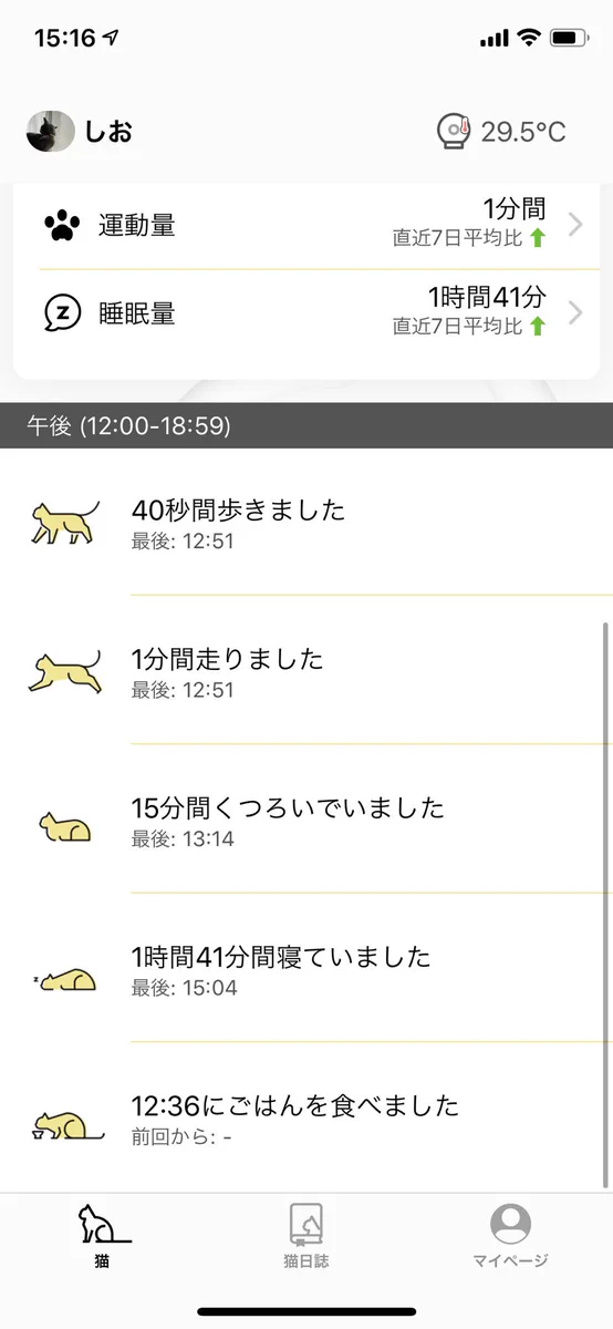 家にいる猫の様子が見られるcatlogが可愛すぎる件