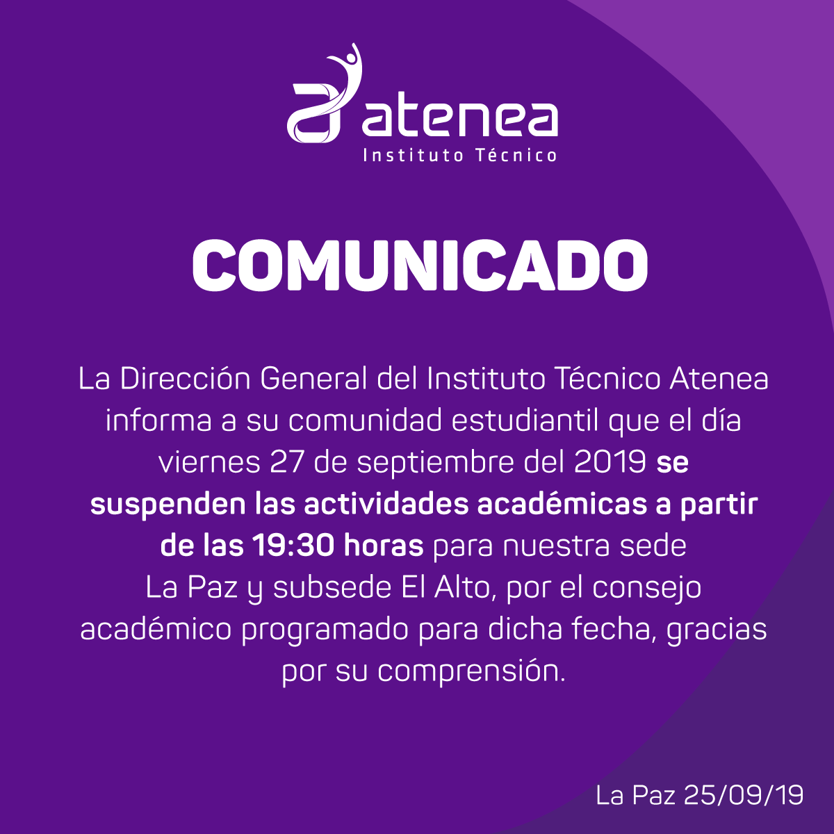 AteneaInstituto's tweet photo. 🔴TOMAR EN CUENTA🔴

#InstitutoAtenea https://t.co/oWzq5YN7XU