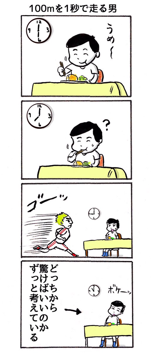 4コマ
「食べても食べても減らないコロッケ」 