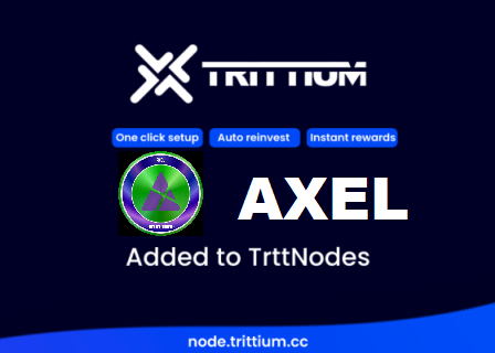 Nodestrtt's tweet photo. We are proud to announce to our first #trttselect project, #AXELNETWORK. 
Welcome to the @AXELUnlimited community to the #trttNodes platform!!!. 
With only €10, you can invest now in $AXEL at https://t.co/IX5Oki7yvE or deploy an #Axel Axel cold node for just 1.79 €/Month. https://t.co/5TvtDz13VG