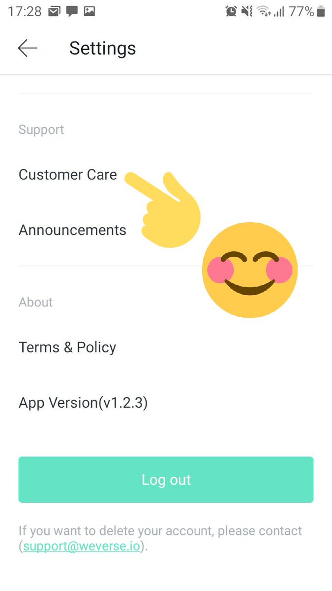 🧈TASH⁷₁₃ on Twitter: "In order to delete your account on weverse