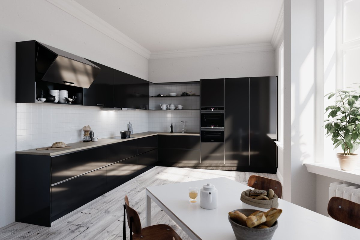 DM__Design's tweet image. When everyone is doing white gloss, why not break the trend and have black gloss? Looks super clean and gives a tremendous finish to any kitchen space! #dmdesign #bespoke #interiors #kitchen #love #inspiration