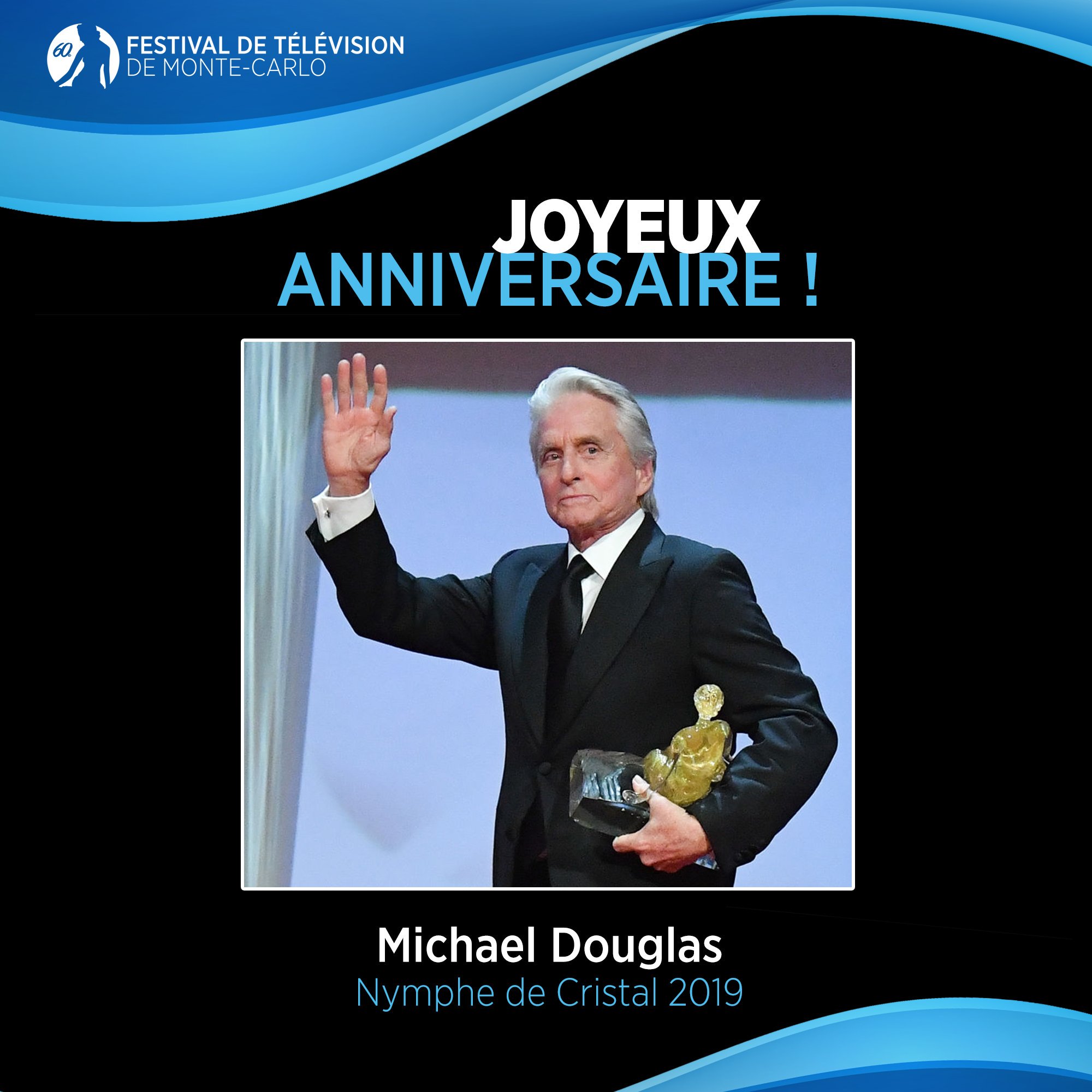 We wish a happy birthday to our 2019 Crystal Nymph: Michael Douglas! 