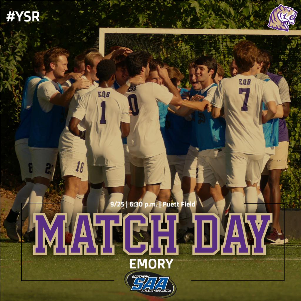 Big match tonight at The Pit for <a href="/SEWANEE_SOCCER/">Sewanee Men's Soccer</a>!

📍: Puett Field
⏰: 6:30 p.m.
🆚: Emory
📺 / 📶: sewaneetigers.com/composite

#YSR | #d3soc