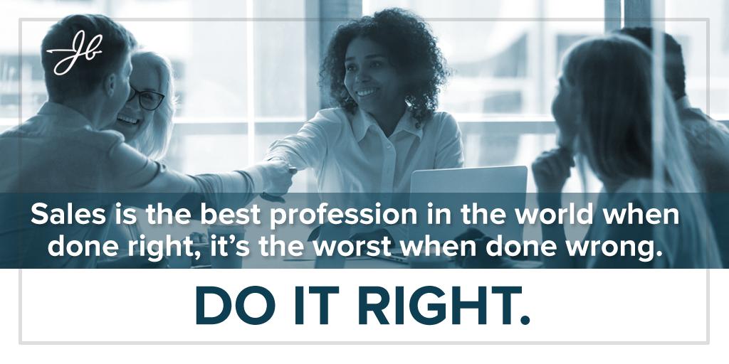 JohnMBarrows's tweet photo. A study done by Harvard found the best #sales professionals were impeccably honest with everything they did at every level.

Here are a few things that I consider break the “Impeccable Honesty” rule, even if they do help or get results. https://t.co/Yonwp1IrGH https://t.co/rKXO18tkpK