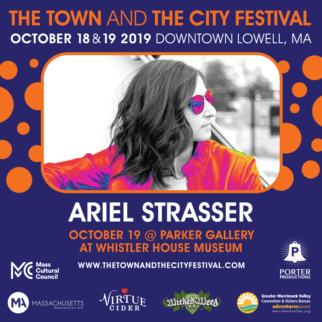 townandcityfest's tweet photo. ARTIST SPOTLIGHT: @ariel_strasser. Performing October 19th at Parker Gallery at @WhistlerLowell. Get your tickets at https://t.co/x9TciRAYTz #TownAndCityFest https://t.co/8QthYujygh