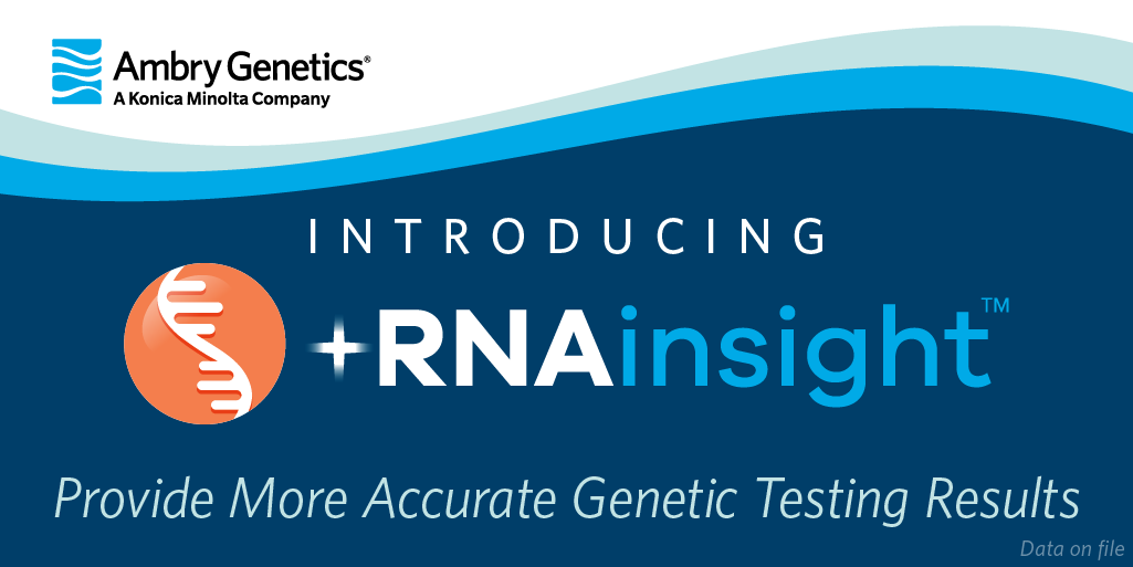AmbryGenetics's tweet photo. Introducing +RNAinsight - Go beyond #DNA for unparalleled clarity! Find out more about @AmbryGenetics new #RNA offering: https://t.co/RMTXV7Dspv 
#WhyRNA #BeyondDNA #RNAgenetictesting https://t.co/KifwUywzzn