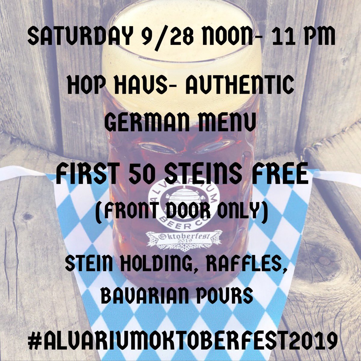 #AlvariumOktoberfest2019 this Saturday!