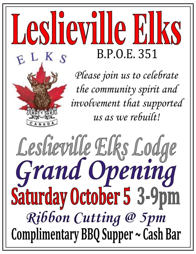 ElksOfCanada's tweet photo. Leslieville Elks #351 Grand RE-Opening
When: Saturday October 5th 3:00pm-9:00pm
Ribbon Cutting @ 5:00pm - Complimentary BBQ - Cash Bar https://t.co/cv63oZZ8Sk