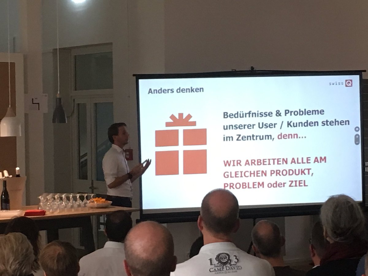 rmaduz's tweet photo. Bedürfnisse &amp; Probleme ins Zentrum stellen, denn wir arbeiten am gleichen Produkt und haben das gleiche gemeinsame Ziel @BucheliPat #swissq #PEEvent https://t.co/BtYrujMnN3