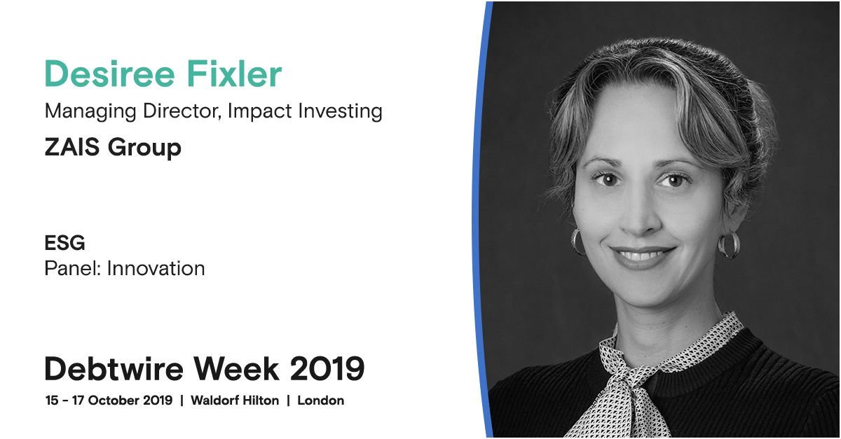 Debtwire's tweet photo. Desiree Fixler, Managing Director, Impact Investing at ZAIS Group will be discussing 'Innovation' on this year's ESG panel. Visit the #DebtwireWeek agenda page to find out more >> https://t.co/FSpD1QQVLs
#ESG #Innovation #ZAIS #Finance #Debt https://t.co/UjTvy6f7s4