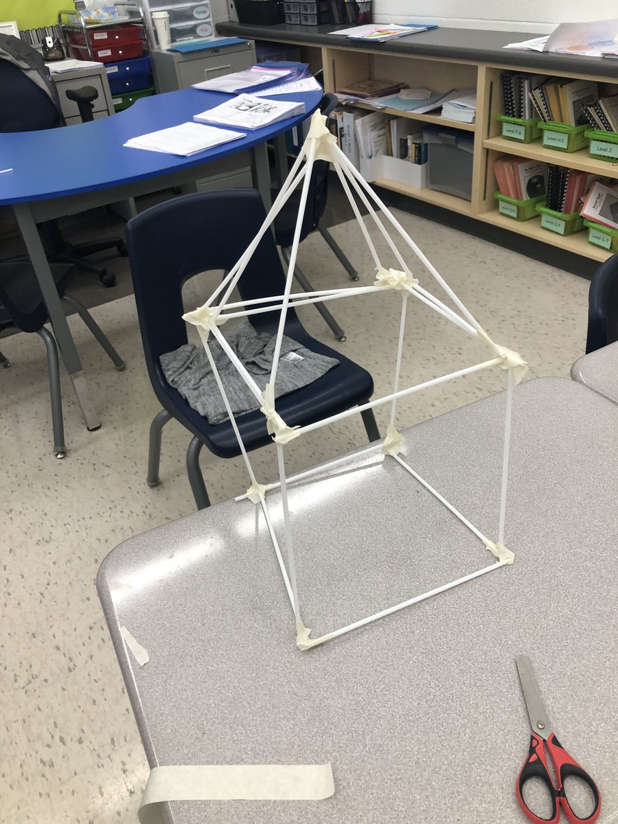 Ms_JRutherford's tweet photo. Straw Structures!! Working on stability!! https://t.co/bghCypCYoM