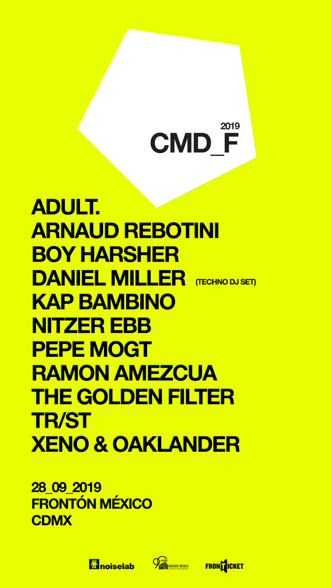 Mxvelorum's tweet image. . @noiselab presentará este sábado el CMD_FEST en el Frontón México #musiquenonstop 

Aquí los detalles: bit.ly/2ly8Ytm
