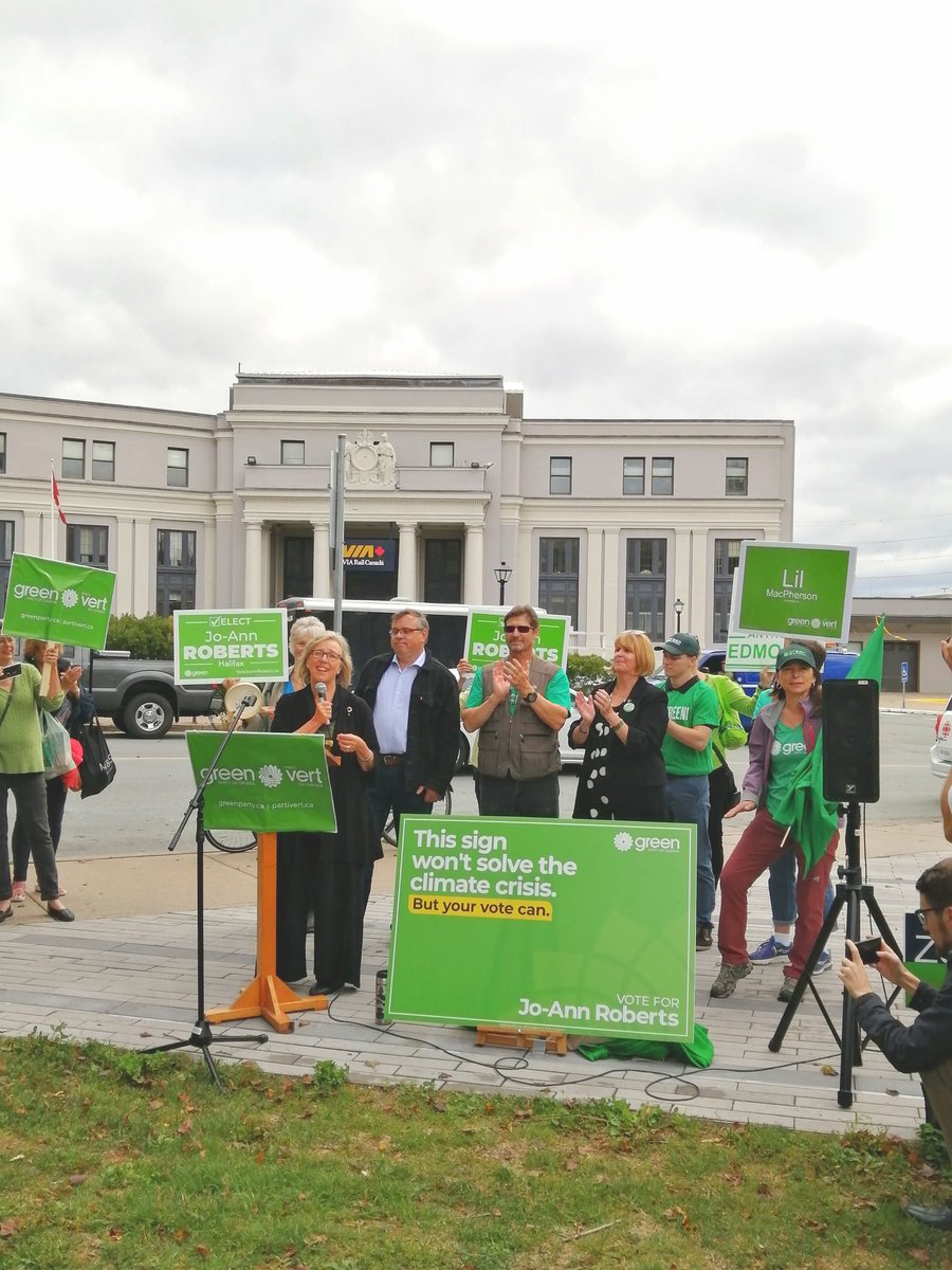 What an honor to hear from these 3 amazing, brave, influential women. Now, let's make our future Green! 🌿
💚<a href="/CanadianGreens/">Green Party of Canada</a>💚
💚<a href="/JoAnnRobertsHFX/">Jo-Ann Roberts 🌱</a>💚

#GreenParty #Halifax #NovaScotia #GoGreen #elxn2019