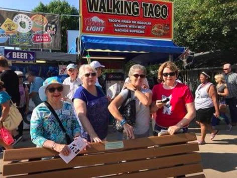 FriendshipForce's tweet photo. Seen here is Nan traveling in the United States with her new friends at the Iowa State Fair. #randomactsoffriendship #worldpeacemonth #friendship https://t.co/JZqFX294NU