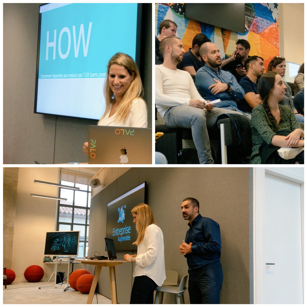 Meet Up Entreprise Augmentée centrée UX et Blockchain présentée par Garance Delaby et organisé par <a href="/paloitlyon/">PALO IT Lyon</a> et @Palo_IT !! 
#ux #uxdesign #blockchain #meetup_2019