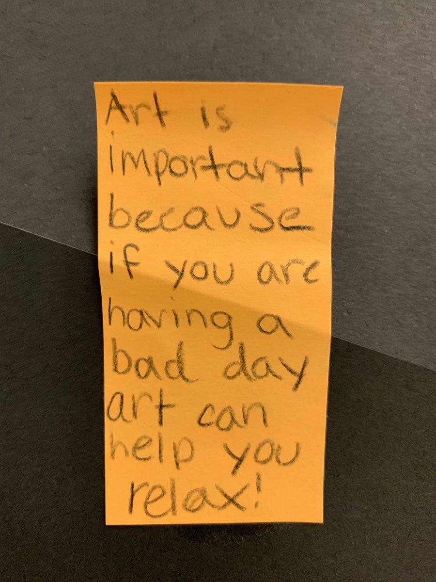 Hua_ArtEd's tweet photo. Come by and see all the reason why art is important to the students at TMS! So insightful. 💜 @HVArtsEd @Timberlane_HV https://t.co/YWtgnAoipe