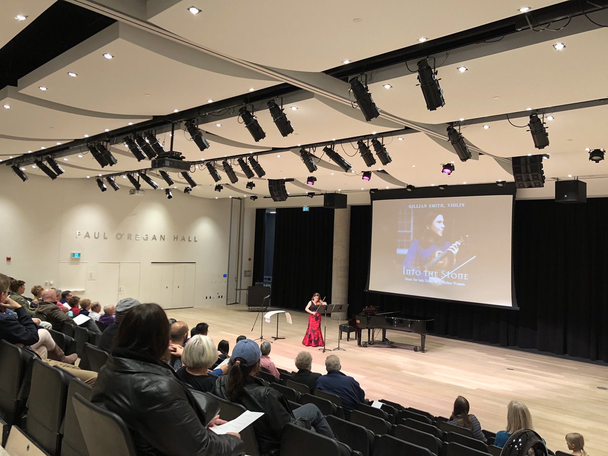ClasConcertsNS's tweet photo. Gillian Smith launching her #Intothestone CD @hfxpublib tonight! All Canadian women composers. @cmcquebec @cmcnational @TheWholeNote @LeafMusicInc @syrupfactory @CBCclassical @XaraChoralThtr @CanadaCouncil @FACTORCanada @CBCMaritimeNoon @SymphonyNS #violin #canadianmusic https://t.co/eCSaA3K5OP