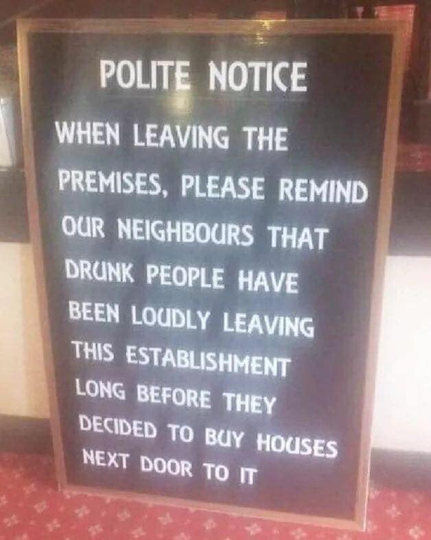 Good Evening Manchester. 📸

They’ve built apartments on that car park between sashas hotel &amp; the unicorn pub .

The landlady at the unicorn has put this sign up 😂