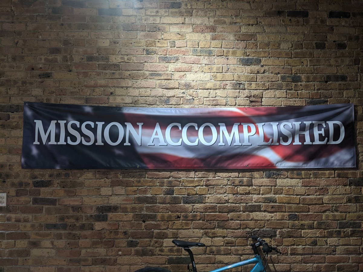 U54Ultimate's tweet photo. We were already regretting having bought non-refundable plane tickets to San Diego before Regionals..... and then our "Mission Accomplished" banner just arrived today.
#LIVultimate https://t.co/r0Rouu9vWq