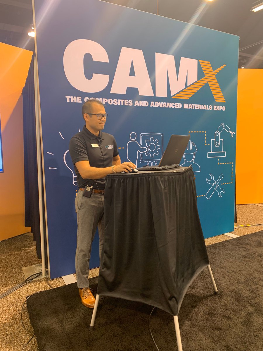 Autometrix's tweet image. "How to clean up your imported files for faster, more accurate automated cutting" presented by Truy Pham, Director of Global Sales for #Autometrix @the_CAMX 2019