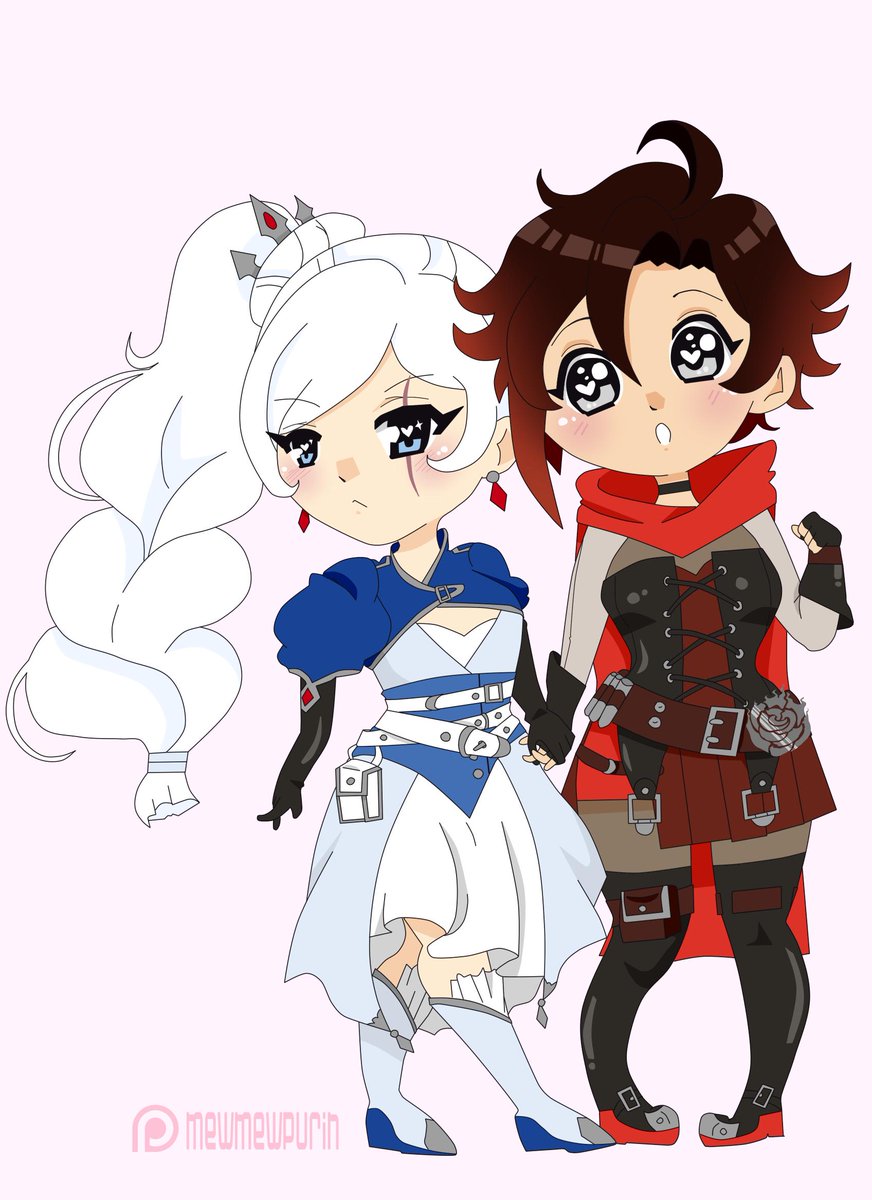 MewMewPurin's tweet photo. Yet another outfit where they look excellent together ๐
#RWBY #WhiteRose #WeissSchnee #RubyRose #WeissxRuby @OfficialRWBY #Chibi https://t.co/TUqhEWsXsJ