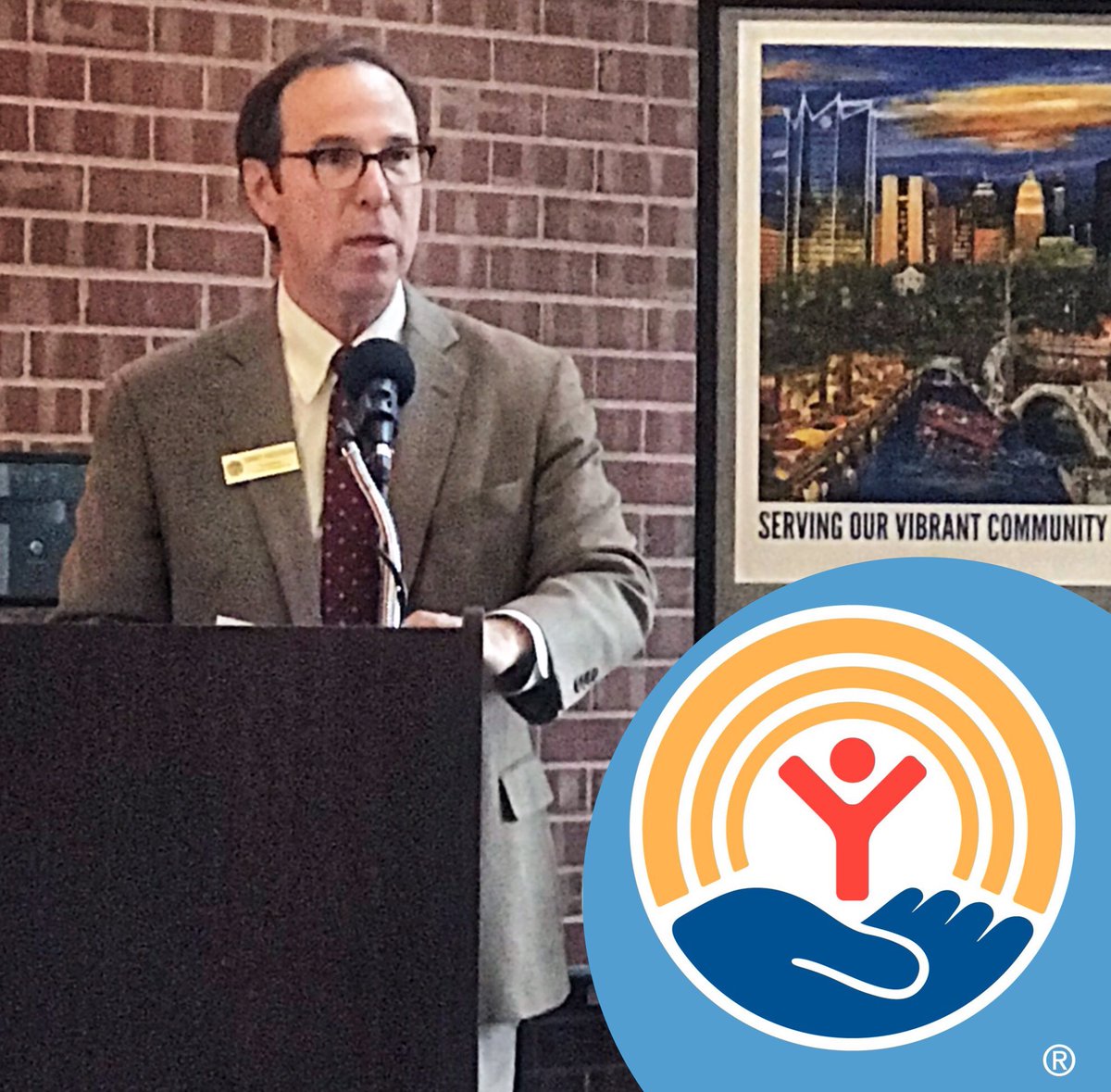 tupress's tweet photo. President @TU_President19 helping to kick off the @trinityu @unitedwaysa campaign. United Way is known as a leader in responding to community needs. United Way brings together people, resources and strong community partners to improve lives. Give! Support! #unitedway https://t.co/68QqX6opG4