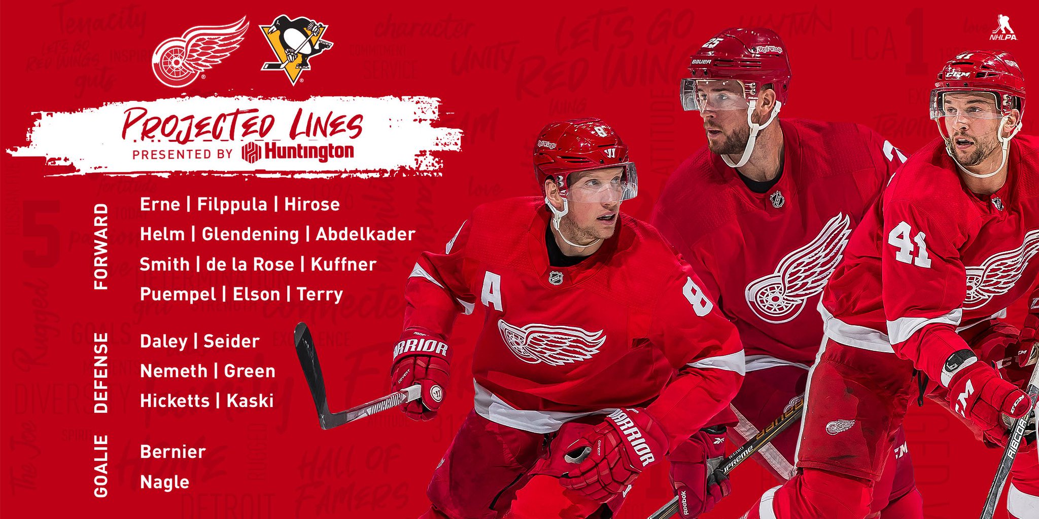 Detroit Red Wings on Twitter "Projected in Pittsburgh. 👊🏼…