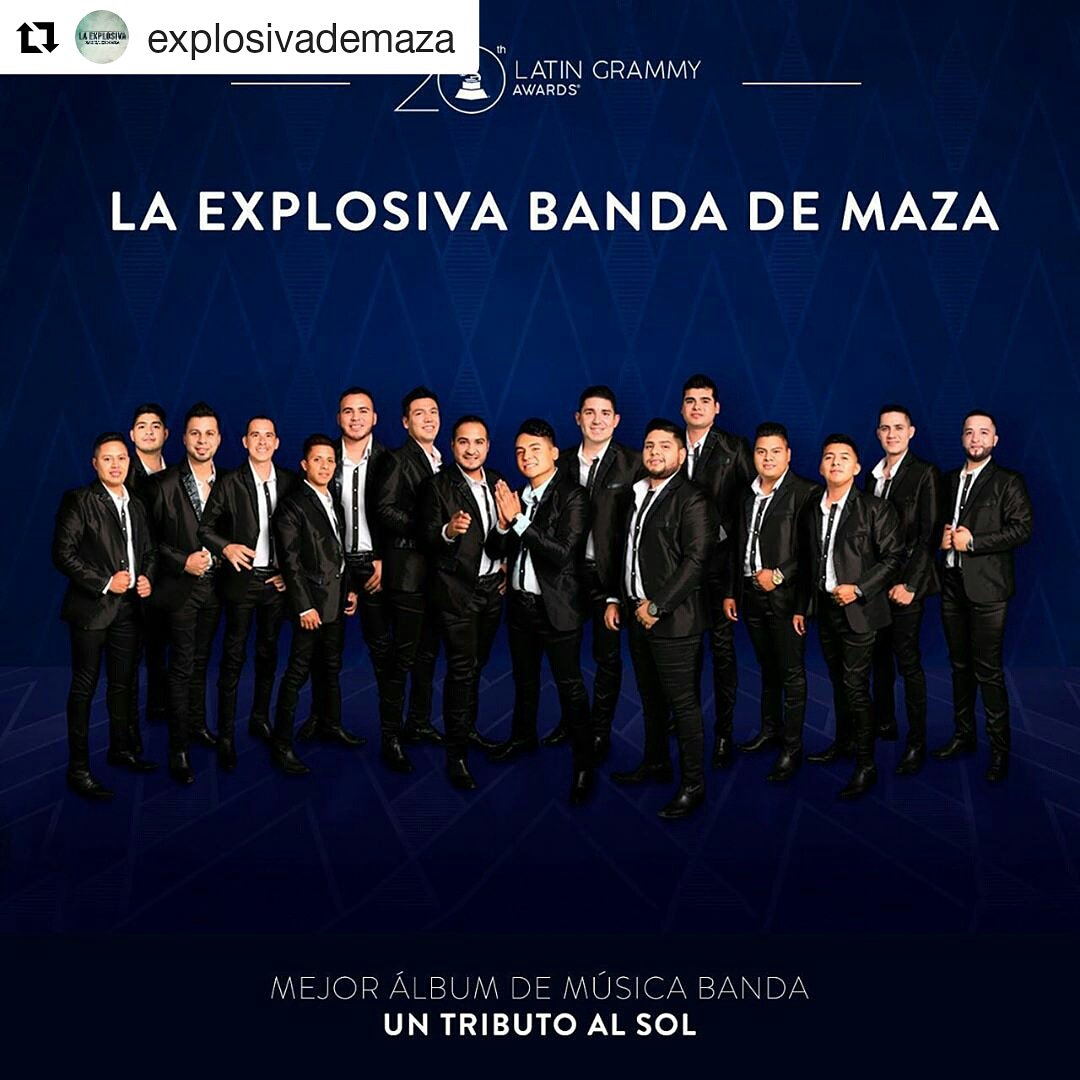 ReinasExplosiva's tweet photo. Orgullosas de ustedes 🙊
Mejor Álbum De Música de banda 💥 "Tributo Al Sol"  🙊💥
#LaExplosivaBandaDeMaza
#TeamReinas👸
@EXPLOSIVADEMAZA 
@LatinGRAMMYs 
@SAWEYEXPLOSIVA 
@memoexplosiva https://t.co/p96SSxXmUQ