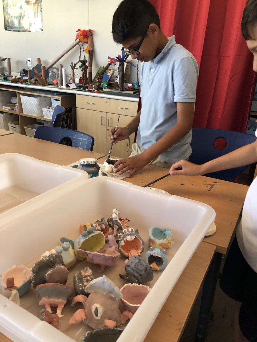 jpromorgan's tweet photo. So excited to unveil these beautiful monsters at the Fall Festival this weekend! #WCSArt   @ArtTeacher100 @westlakecharter #WCSFallFestival https://t.co/pMrvs2ku3d